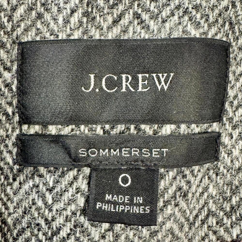 J. Crew Sommerset Blazer in Gray Herringbone English Wool - Size 0 - Picture 2 of 8